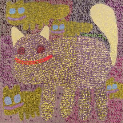 The cow is having a good day because it's with the weasels "44"