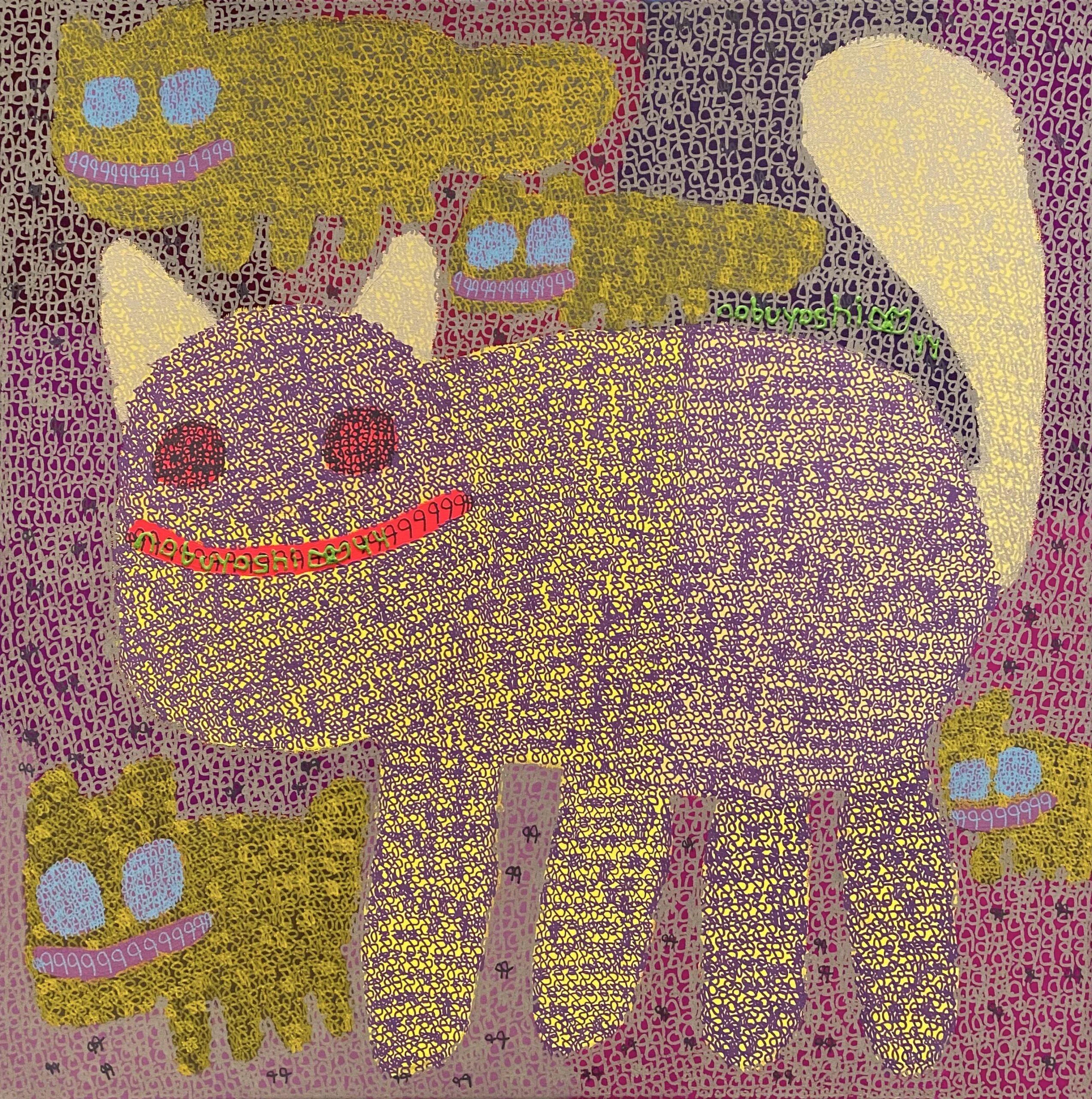 The cow is having a good day because it's with the weasels "44"