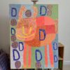 The bull is having a relaxing day because it’s with baseball and D (48x36") - Image 3