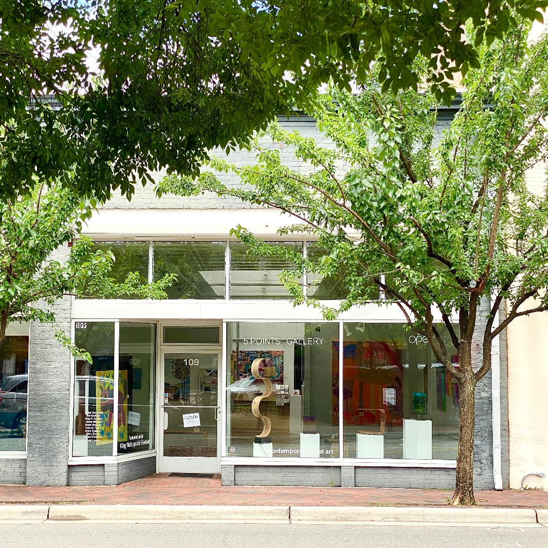 Exterior of 5 Points Gallery, downtown Durham