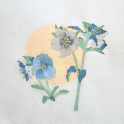 Christmas Rose - Silk   10x10" Framed