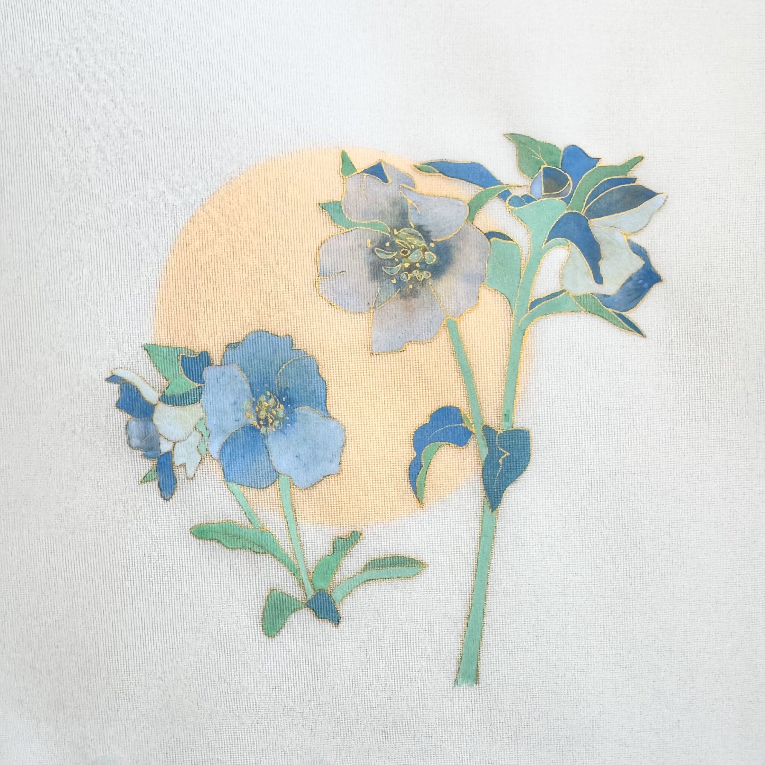 Christmas Rose - Silk 10x10" Framed