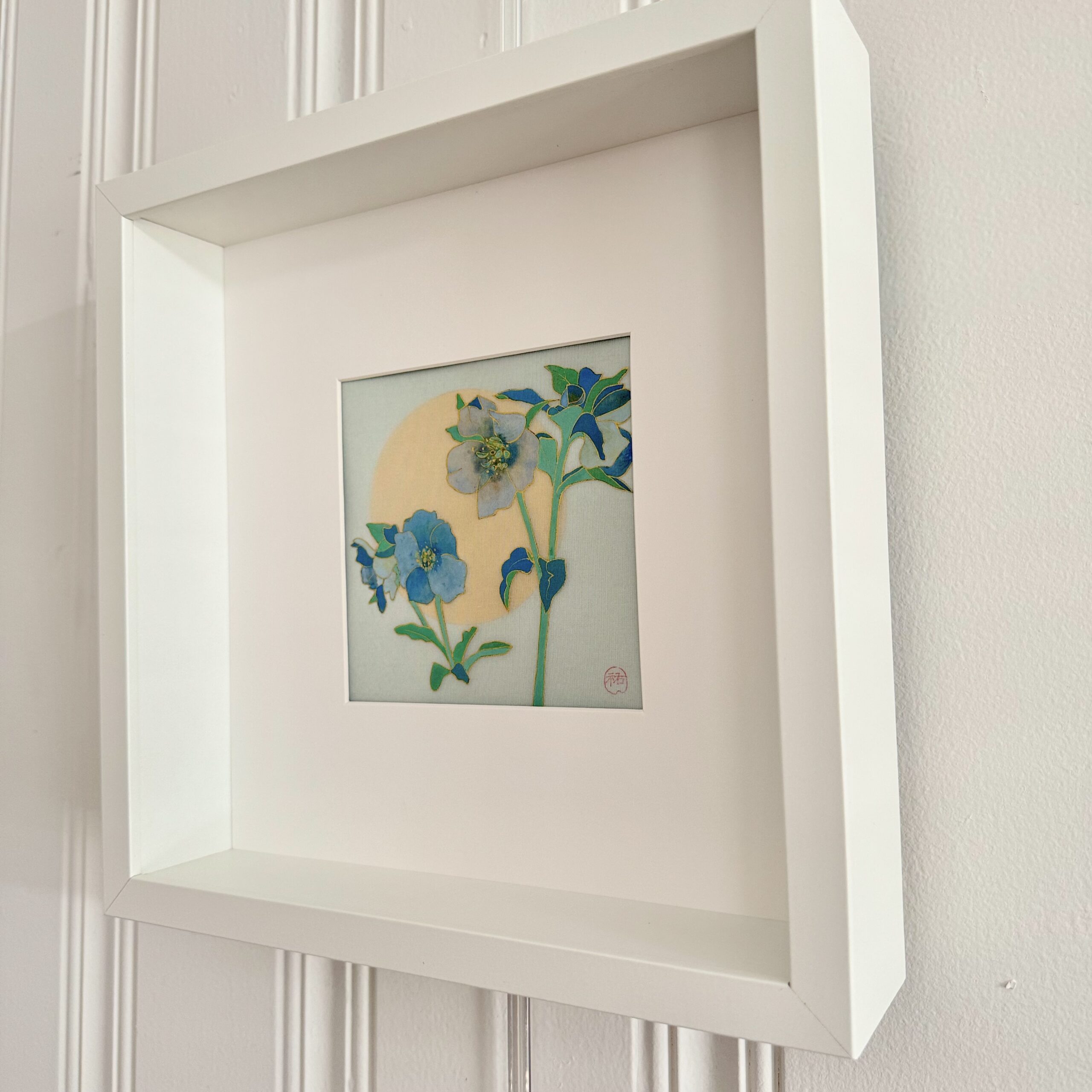 Christmas Rose - Silk 10x10" Framed - Image 3